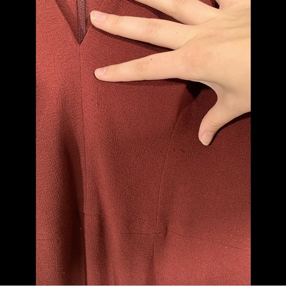 EUC $288 Dress the Population Sandra Trumpet Gown burgundy [ PLUS SZ XXL‎ ] - Picture 7 of 11